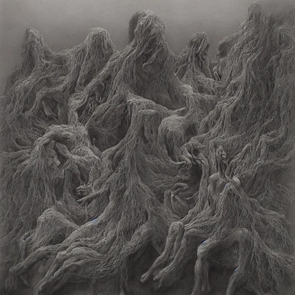 Image similar to Acid. Zdzisław Beksiński.