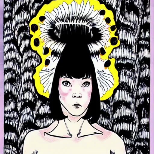 Prompt: bjork by junji ito