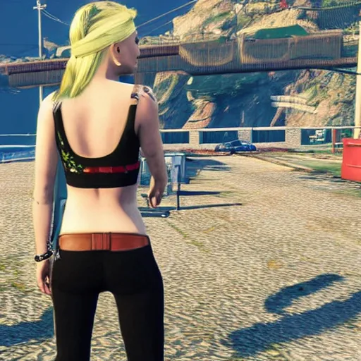 Prompt: Avril Lavigne in GTA 5