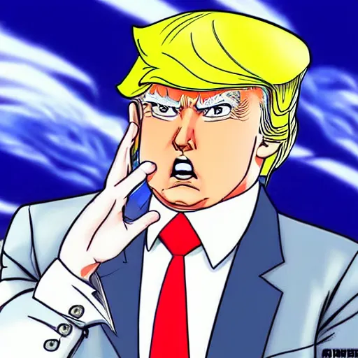 Image similar to donald trump anime