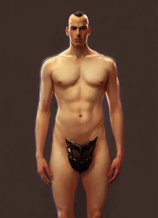 Image similar to Male Overlord, body portrait, slight smile, highly detailed, digital painting, artstation, concept art, sharp focus, illustration, art by wlop and J. C. Leyendecker and Edmund Bliar Leighton and Charlie Bowater