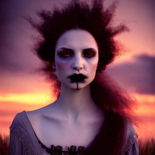 Prompt: photographic portrait of a stunningly beautiful gothic vampire female in soft dreamy light at sunset, contemporary fashion shoot, by edward robert hughes, annie leibovitz and steve mccurry, david lazar, jimmy nelsson, breathtaking, 8 k resolution, extremely detailed, beautiful, establishing shot, artistic, hyperrealistic, beautiful face, octane render