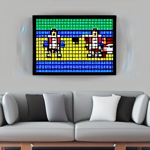 Prompt: tailspin ( cartoon ) in the style of 8 - bit game sprite wall art