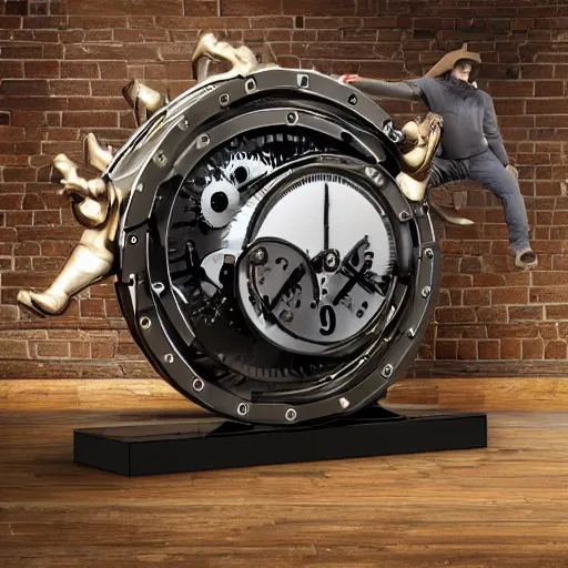 Prompt: a clockwork mechanical bull, ultra high detail
