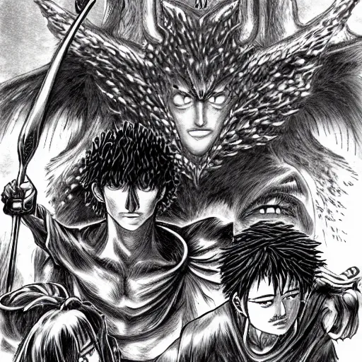 Prompt: among us impostor by kentaro miura