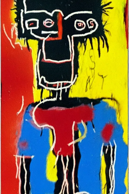 Image similar to Basquiat tarot card The Hanged Man