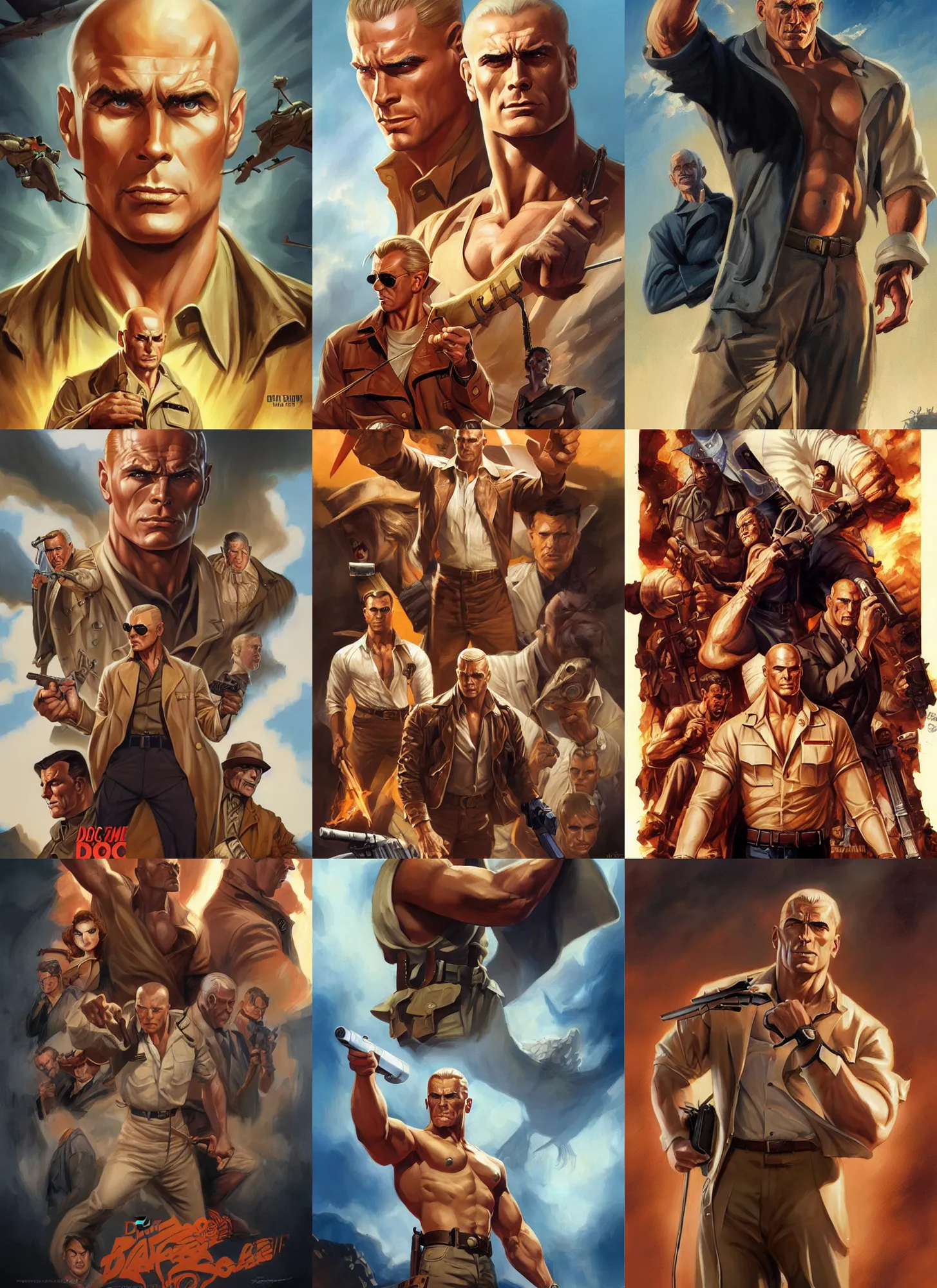 Prompt: doc savage movie poster, d & d, fantasy, portrait, highly detailed, digital painting, trending on artstation, concept art, sharp focus, illustration, art by artgerm and greg rutkowski and magali villeneuve