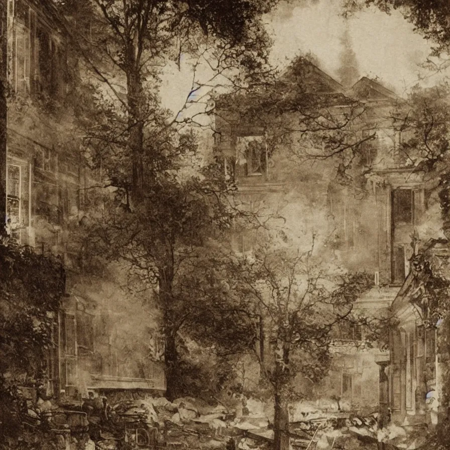 Image similar to Hear the asynchronous pulsation, clicks of eyelids, toggling, and the beating of a heart: a Life, in thick layers of rhythms, coating a stubborn core. Watch the white curtain of the mansion, bBehind windows, dancing, and the fire in the hearth: a Life, in thick layers of stones, glowing out with warmth.