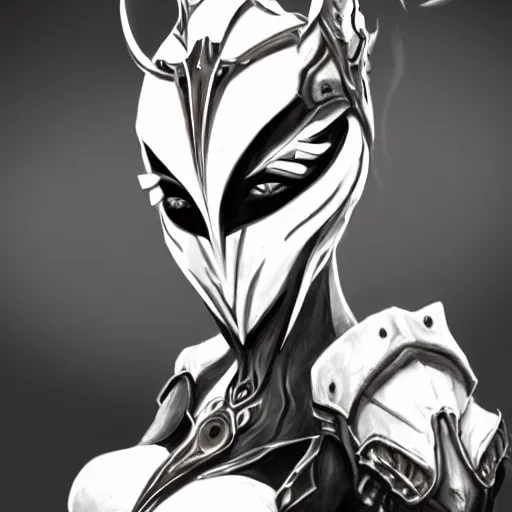 Image similar to highly detailed exquisite fanart, of a beautiful female warframe, but as an anthropomorphic robot dragon, matte black metal armor with white accents, engraved, elegant pose, close-up shot, epic cinematic shot, sharp claws for hands, professional digital art, high end digital art, singular, realistic, captura, DeviantArt, artstation, Furaffinity, 8k HD render