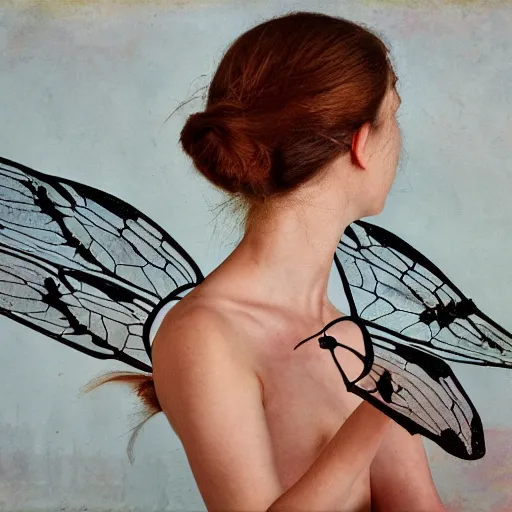 Image similar to studio portrait girl dragonfly wings