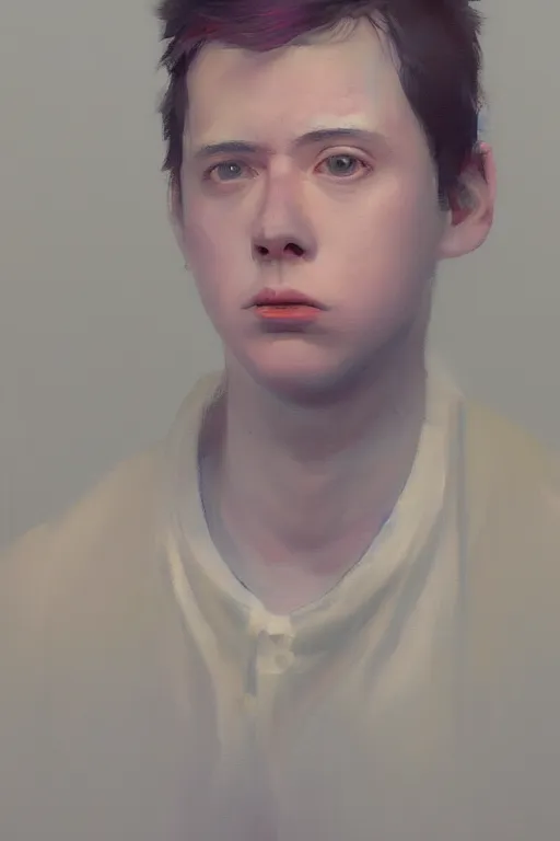 Image similar to a portrait of a young todd solondz, lonely and sad, vivid colors, soft lighting, atmospheric, cinematic, moody, in the style of francis bacon and ilya kuvshinov and range murata, krenz cushart, oil on canvas, 8 k