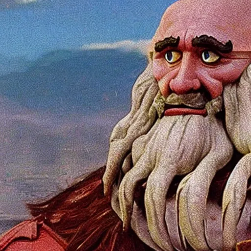 Prompt: screenshot taken from the movie gulliver travel, dwarves are demonic robots, high detailed, smooth draw, retrofuturism, created by michaelangelo.