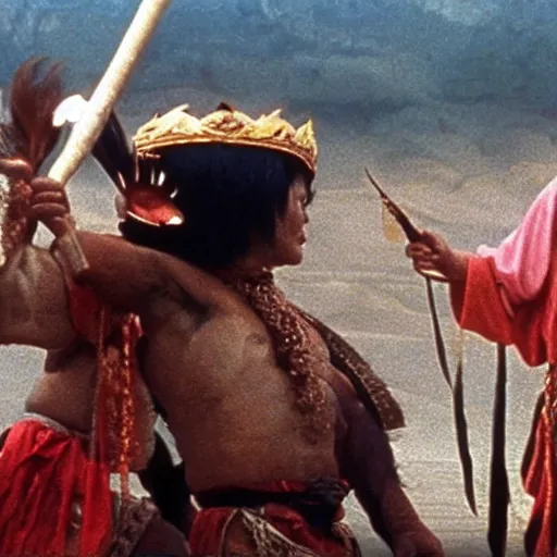 Prompt: a still from journey to the west ( 1 9 8 6 )