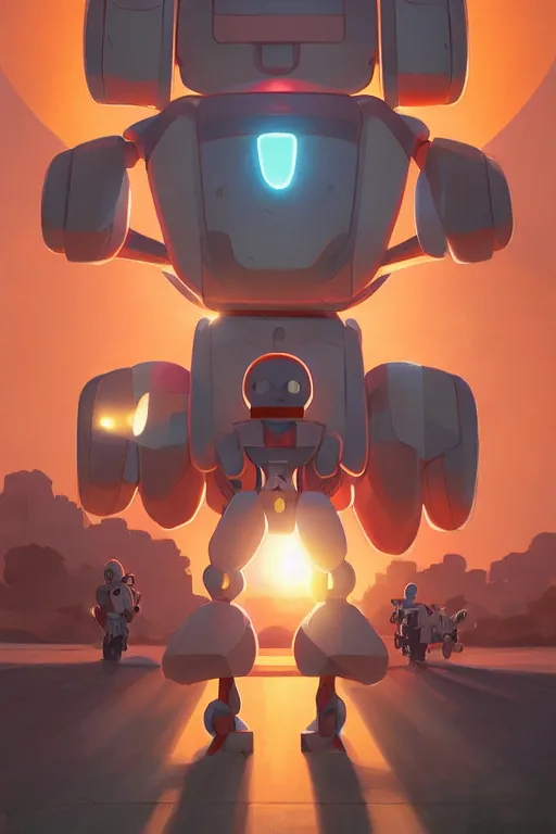 Image similar to metabots medabots medarotto medarot robot minimalist comics, behance hd by jesper ejsing, by rhads, makoto shinkai and lois van baarle, ilya kuvshinov, rossdraws global illumination ray tracing hdr radiating a glowing aura