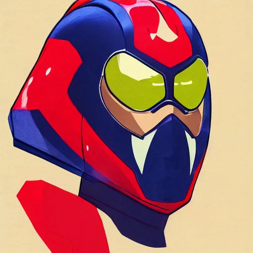 Image similar to portrait of captain falcon, anime fantasy illustration by tomoyuki yamasaki, kyoto studio, madhouse, ufotable, trending on artstation