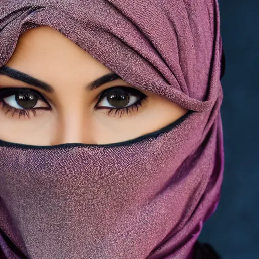 Prompt: ultra - photorealistic, a portrait of a masked woman hijabi wearing burqa and weapon, 4 k, 8 0 0 mm, uhd. winning photo of the year