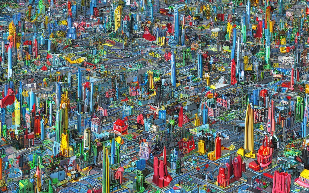 Image similar to plastic toy city potemkin fantastical cityscape, award winning digital art