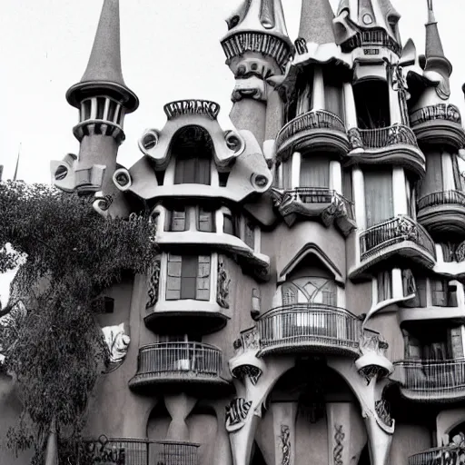 Image similar to the haunted mansion at disneyland designed by gaudi