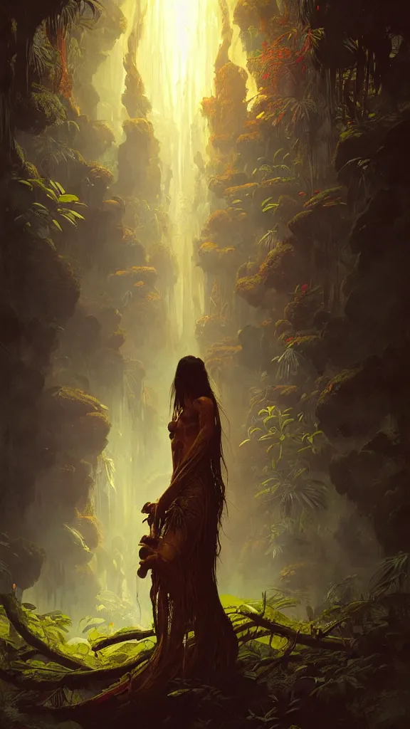 Image similar to The Ayahuasca Spirit, by Greg Rutkowski