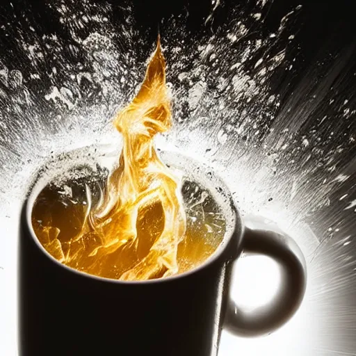 Prompt: award-winning photo of a magic mug of pure energy