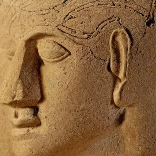 Image similar to joe biden's head, ancient mesopotamian artwork, very detailed, very intricate,