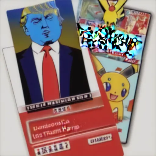 Image similar to donald trump as a pokemon card, pokemon card