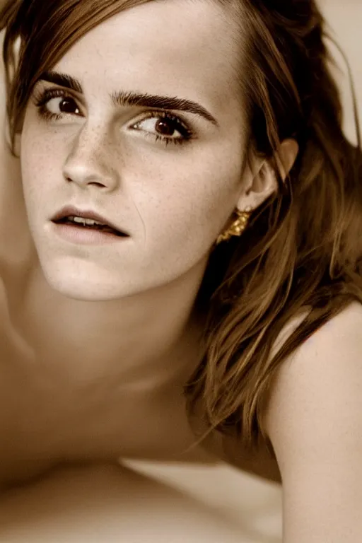 Prompt: portrait of emma watson, intimate, elegant, highly detailed, photorealistic, sharp focus, golden ratio
