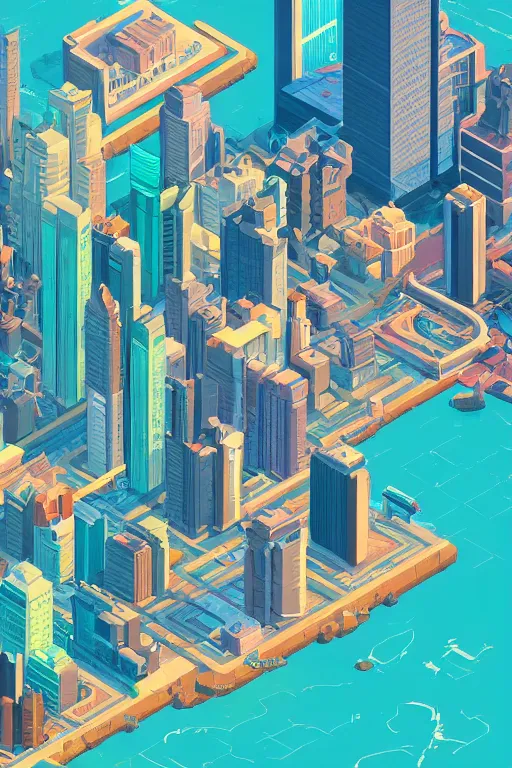 Image similar to Isometric pixelart of Tampa, by Jesper Ejsing, RHADS, Makoto Shinkai and Lois van baarle, ilya kuvshinov, rossdraws global illumination