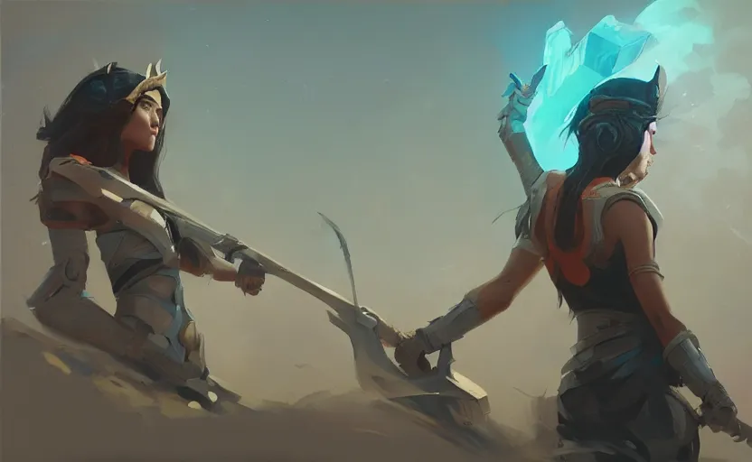 Prompt: A painting of Athena trending on artstation in the style of Greg Rutkowski