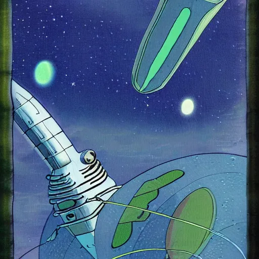 Image similar to spaceship in FANTASTIC PLANET La planète sauvage animation by René Laloux