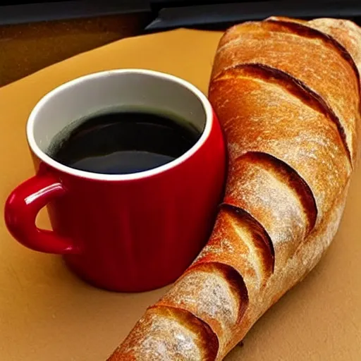 Image similar to a cup in the shape of a baguette