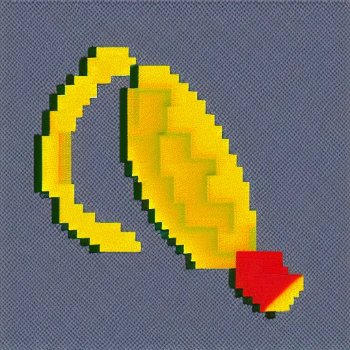 Image similar to pixel art of a single french fry