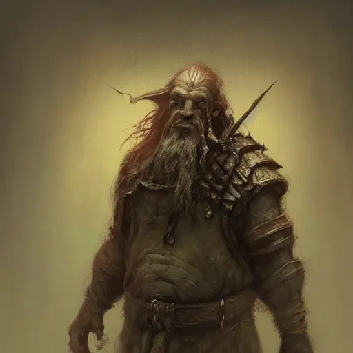 Image similar to dwarf hammerer concept art, long shot, beksinski, wayne barlowe, adrian smith concept art, ruan jia, weta workshop the hobbit, trending on artstation, dark soul concept art, elden ring concept art, demon soul concept art, the witcher concept art