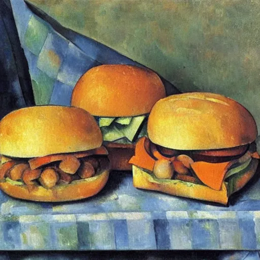 Image similar to still life of big Macs by Cezanne