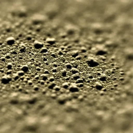 Image similar to an electron microscope image of a tiny civilization, bokeh