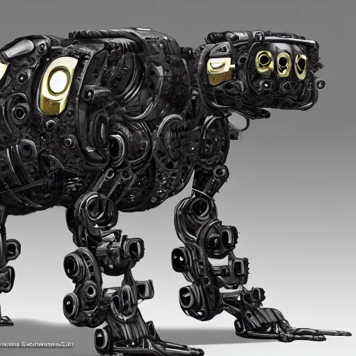 Image similar to ram sheep robot, intricate, sinister, futuristic, ultra realistic, hyper detailed, cinematic, digital art, artstation, trending,