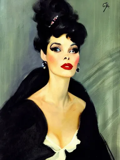 Image similar to portrait of abbey lee by jean gabriel domergue