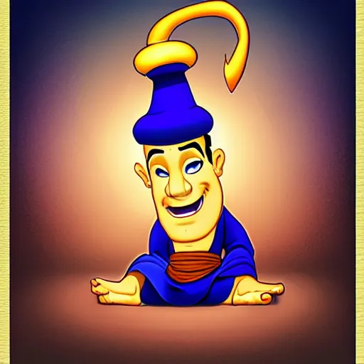 Image similar to genie character ， by alladin