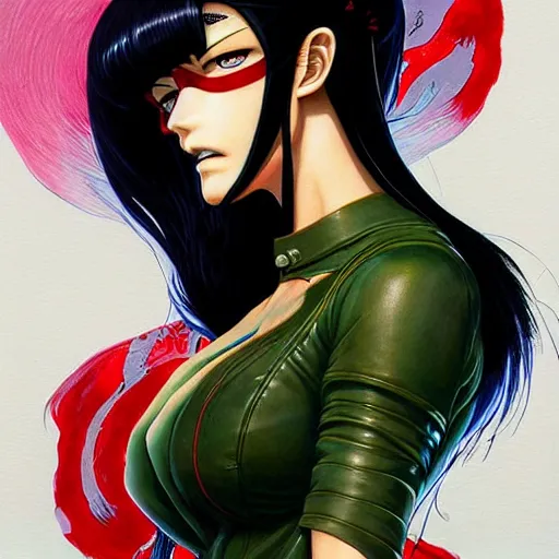 Prompt: prompt : stealthy rogue adventure character who is nico robin from one piece portrait soft light painted by james jean and katsuhiro otomo and erik jones, inspired by akira anime, smooth face feature, intricate oil painting, high detail illustration, sharp high detail, manga and anime 1 9 9 9