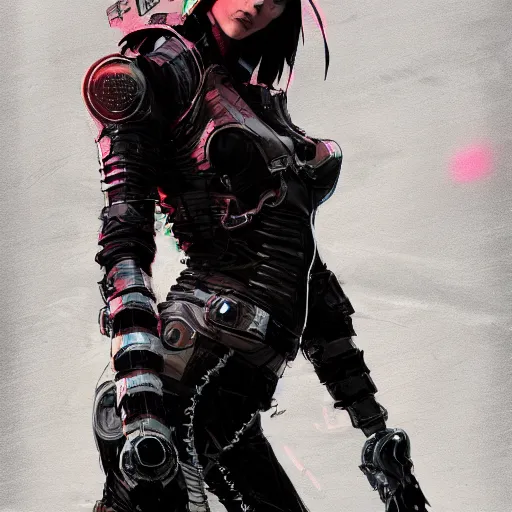 Prompt: full body portrait of a cute, badass elf woman with elf ears wearing a leather jacket, cyberpunk digital art, dramatic lighting, illustration by Greg rutkowski, yoji shinkawa, 4k, digital art, concept art, trending on artstation