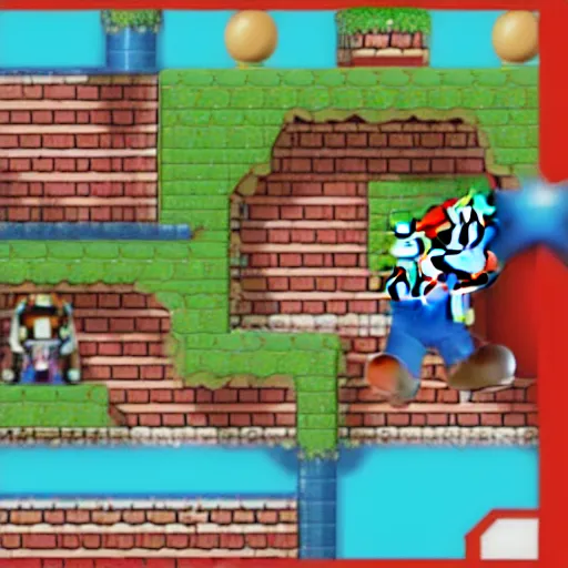 Image similar to 2 d supermario in greenhill zone