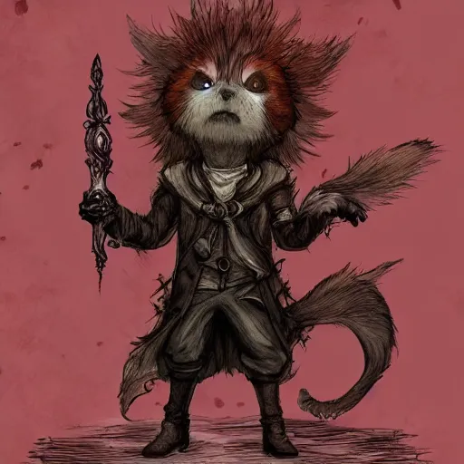 Prompt: Growlithe in style of Bloodborne. Concept art, cosmic horror, body horror, ArtStation.