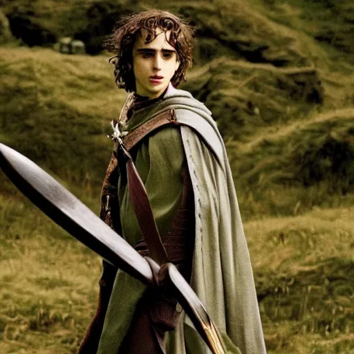 Prompt: half length portrait 7 0 mm photo from “ lord of the rings ” of timothy chalamet as a young elf warrior, photo by philip - daniel ducasse and yasuhiro wakabayashi and jody rogac and roger deakins