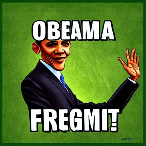 Prompt: obama frog