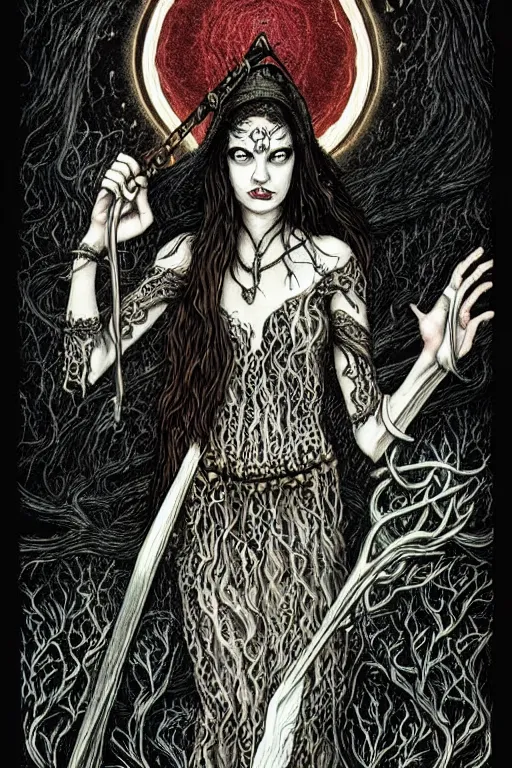 Prompt: dark fantasy, tarot card of the Ian Lynch from the band lankum!!!!!, dark surrealist , fantasy, intricate, elegant, highly detailed, digital painting, artstation, concept art, smooth, sharp focus, illustration, art by Jim Fitzpatrick