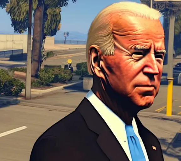 Prompt: joe biden in gta v