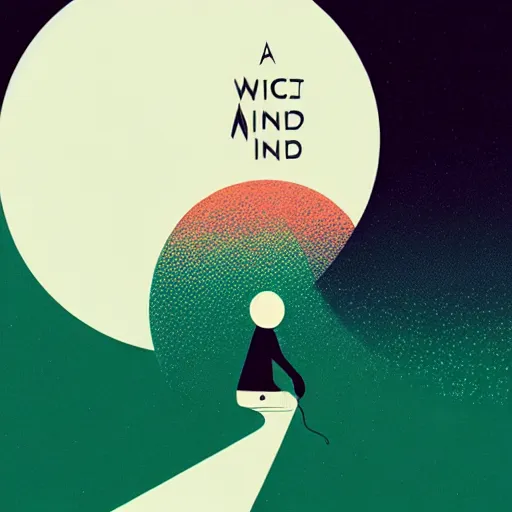 Image similar to a wandering mind, logo without text, simple white background victo ngai, kilian eng