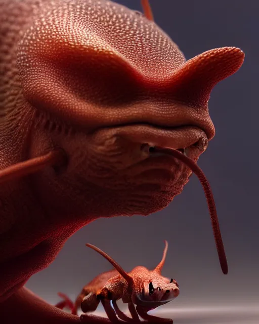 Image similar to ant axolotl snail, (((artstation, concept art, smooth, sharp focus, artgerm, Tomasz Alen Kopera, Peter Mohrbacher, donato giancola, Joseph Christian Leyendecker, WLOP, Boris Vallejo))), octane render, unreal engine, 3d render, , octane render, nvidia raytracing demo, grainy, muted