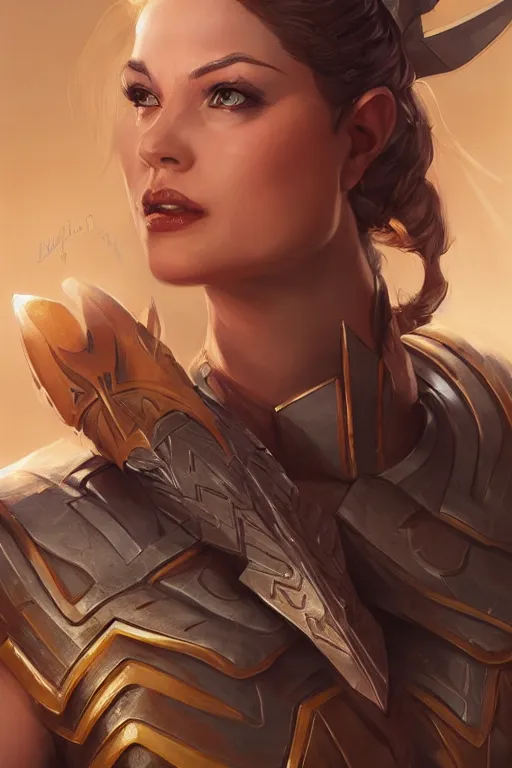 Image similar to amazon valkyrie athena, d & d, fantasy, portrait, highly detailed, headshot, digital painting, trending on artstation, concept art, sharp focus, illustration, art by artgerm and greg rutkowski and magali villeneuve