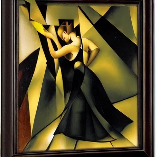 Image similar to a woman dancing by lempicka.